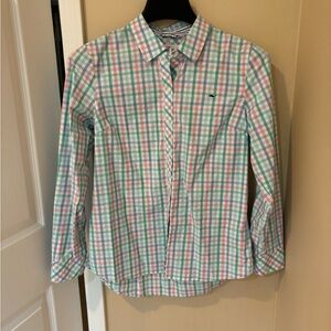 Vineyard Vines Plaid Shirt - Blue, Pink, White